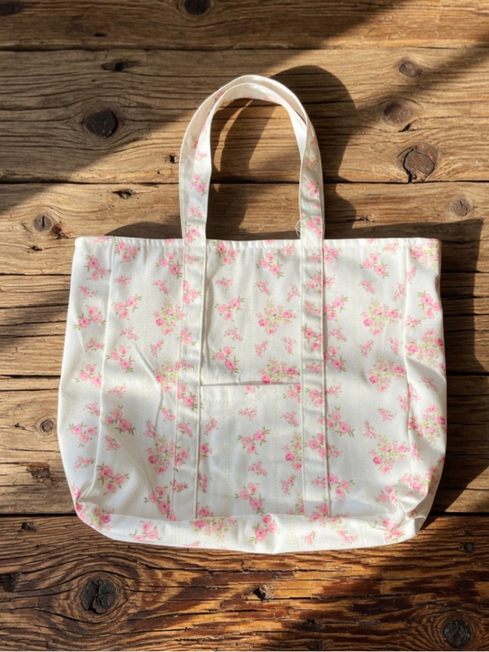 Large Canvas Floral Tote Bag